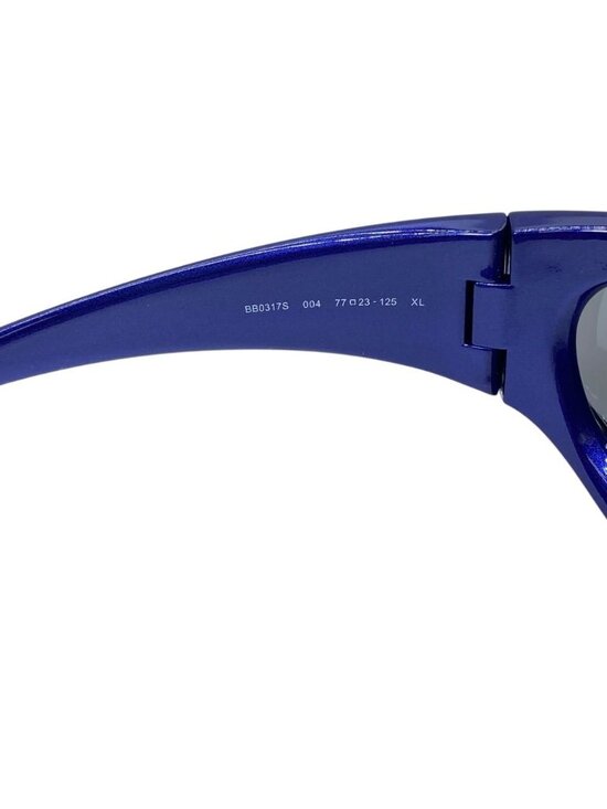 Balenciaga Sunglasses Dynamo Round Eyewear Logo Blue Acetate Sophistication
